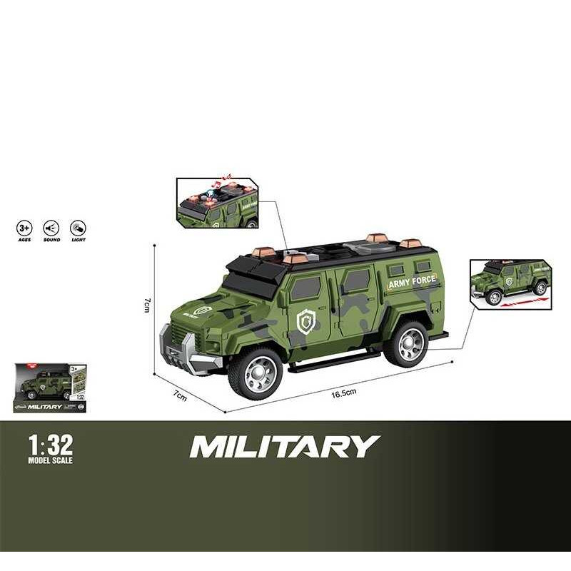 Джип інерція, світло, звук, масштаб 1:32, гумові колеса, в кор. /96/