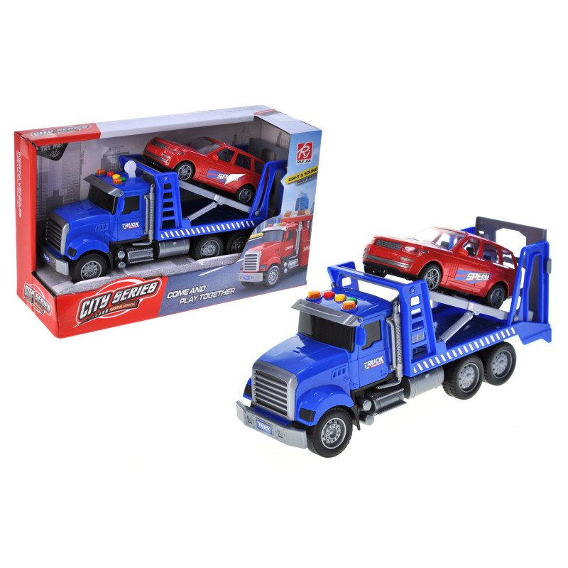 Автовоз інерційний, озвучений, зі світлом, в кор.29,5*11*17,5см /36/