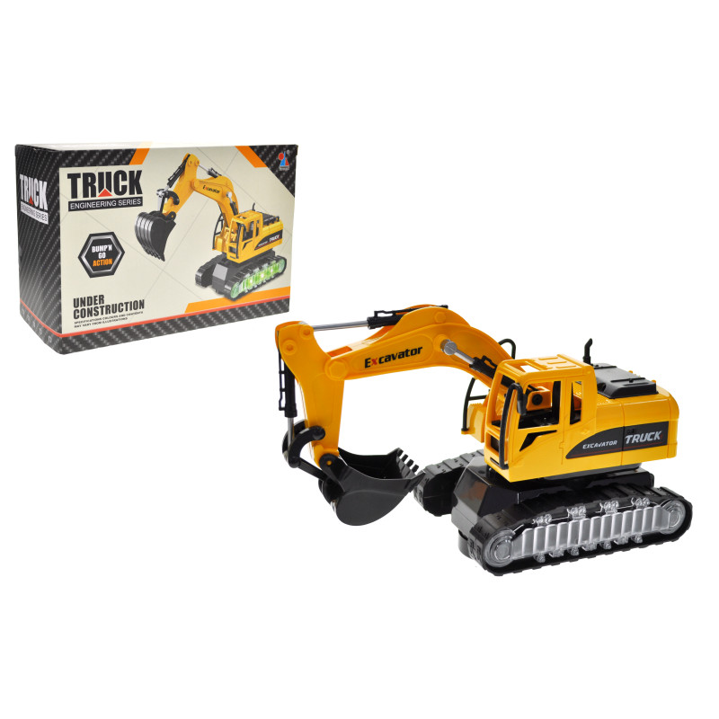 Екскаватор на батарейках, озвучений, зі світлом, в кор.23,5*11*16см /60/