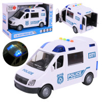 Машина батар. Поліція, світло,звук,двері відчиняються, кор. 26*11,5*16,5см /48-2/