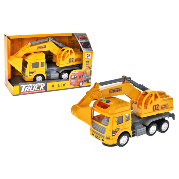 Машина з краном інерційна, озвучена, зі світлом, в кор.22,6x14,2x9,2см YG Toys /48/