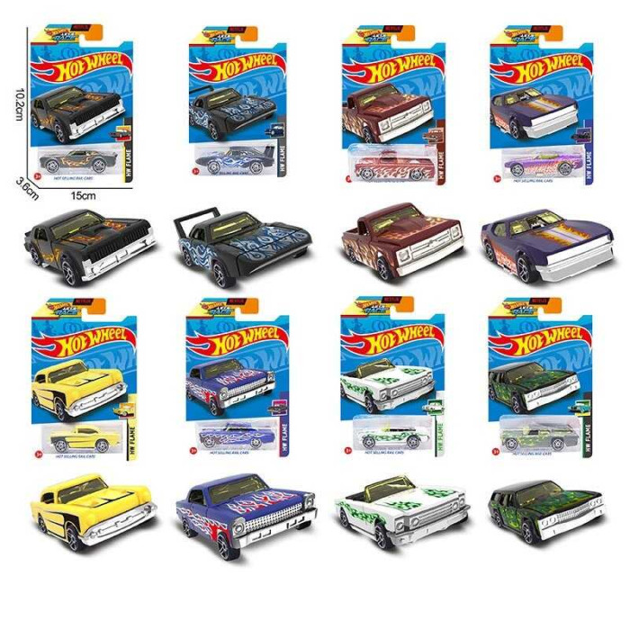 Машинка довжина 7.5 см, металопластикові,  на листі, МІКС ВИДІВ /480-2/