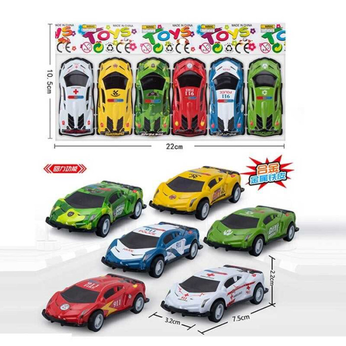 Набір машин 6 штук, металопластикові, інерція, в п/е /480-2/