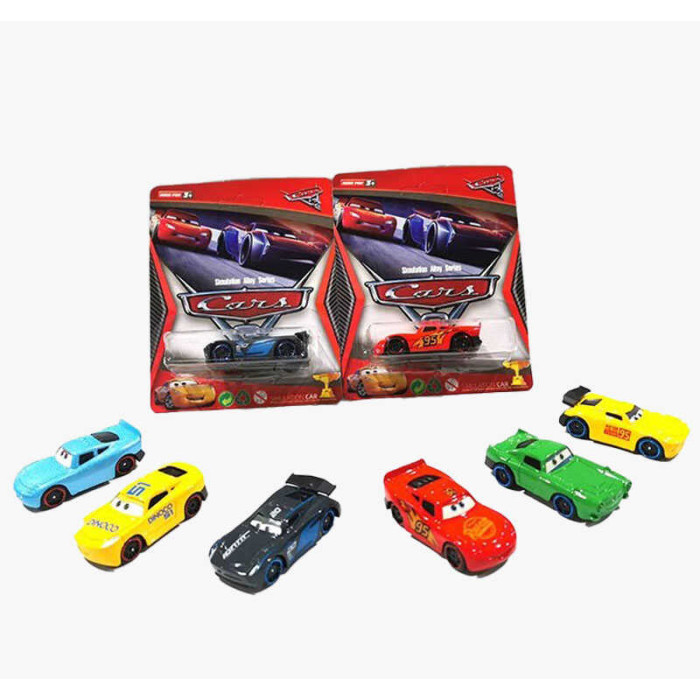 Машинка металопластик, герой, довжина 6 см, на листі, МІКС ВИДІВ /960-2/