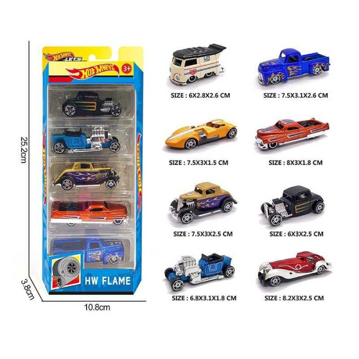 Набір машин довжина 7.5 см, металопластикові, в кор. /120-2/