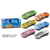 Машинка 6 кольорів, металопластик, в кор,  МІКС ВИДІВ /1080-3/