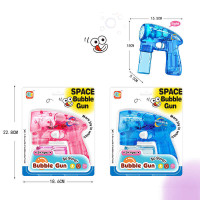 Пістолет з мильними бульбашками 2 кольори, автоматичний принцип роботи, на батарейках, пляшка з мильним розчином, на листі  /72/