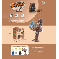 Пістолет з мильними бульбашками автоматичний принцип роботи, 2 насадки, пляшечка з мильною рідиною, таця, в кор.  /72-2/