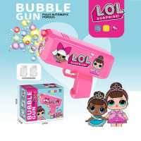 Пістолет з мильними бульбашками автоматичне видування бульбашок, на батарейках, 2 пляшечки з мильним розчином, в кор. /60/