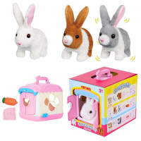 Тварина зайчик, 15см, звук, стрибае, рухає вушками, переноска 23-21-18см-відчиняються двері, аксесуари, 3 види, на бат-ці, в кор-ці, 20,5-23-26см /12/ Тварина зайчик, 15см, звук, стрибае, рухає вушками, переноска 23-21-18см-відчиняються двері, аксесуари, 3 види, на бат-ці, в кор-ці, 20,5-23-26см /12/