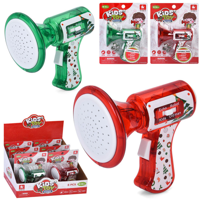 Гра гучномовець, 11см, звук, 4 режими, у слюді, (2 кольори) /6/36/6шт в кор. 33-21-24см