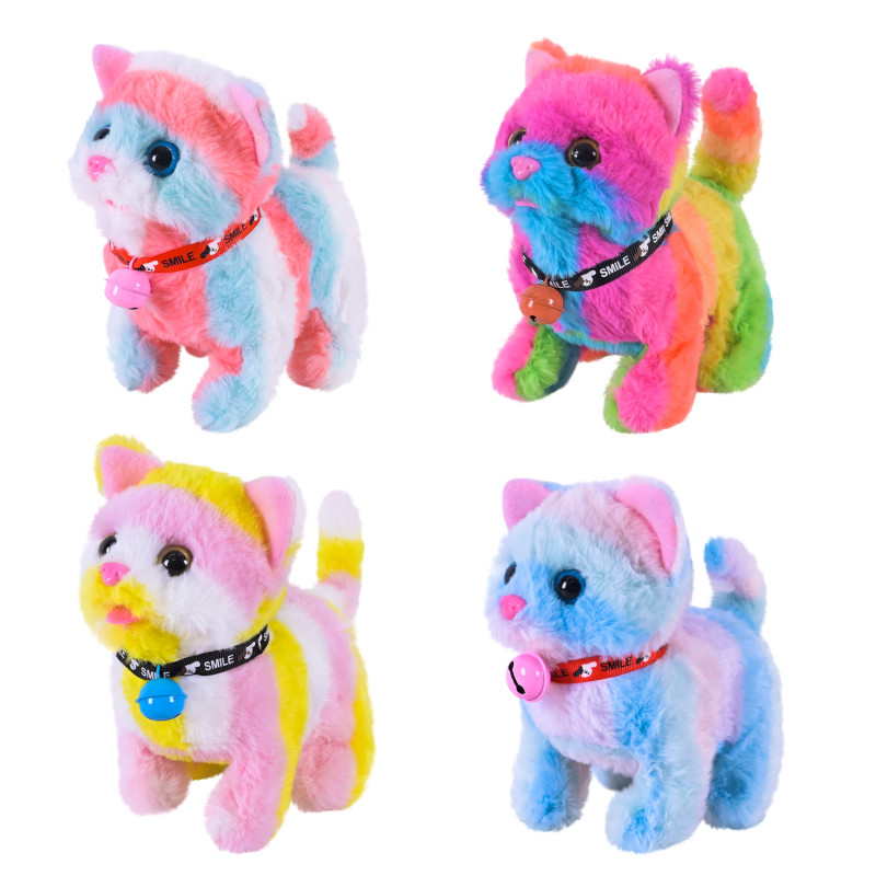 М'яка інтерактивна кошеня ходить, нявкає, рухає головою і хвостом 4 мікс 15*8*16см /120/