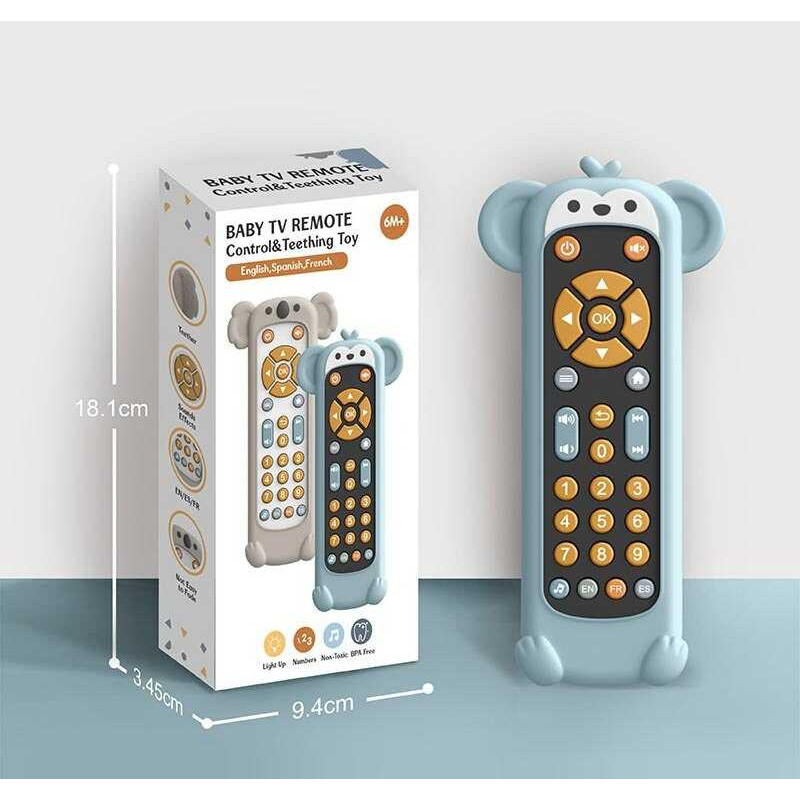 Пульт звуки, мелодії, озвучення цифр англійською, іспанською та французькою мовою, підсвічування, гумовий чохол, в кор. 9,5*3,4*18 см /96/