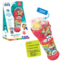 Мікрофон муз. Kids Hits батар, пісні, мелодії,р-р 6,7*17*6,7см, кор.14*25,5*8,3см /24/