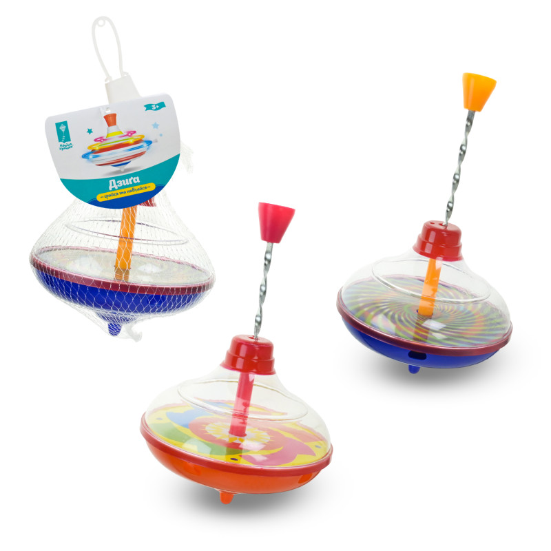 Іграшка дзиґа 2 кольори, р-р 10*10*11см, у сітці 11*11*12см, у сітці /240-2/