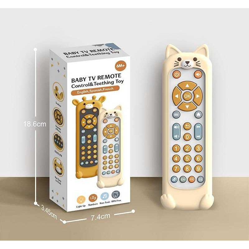 Пульт звуки, мелодії, озвучення цифр англійською, іспанською та французькою мовою, підсвічування, гумовий чохол, в кор. 9,5*3,4*18 см /96/