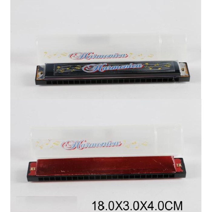 Губна гармошка 2 кольори,у футлярі 18*3*4см /480-2/