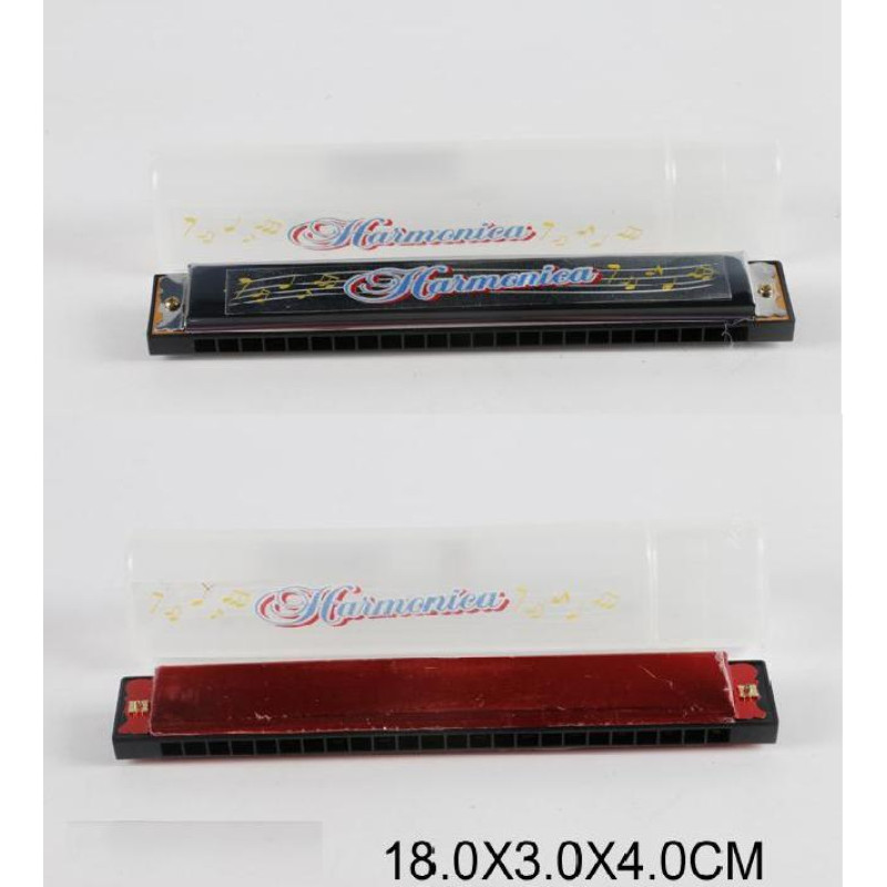 Губна гармошка 2 кольори,у футлярі 18*3*4см /480-2/