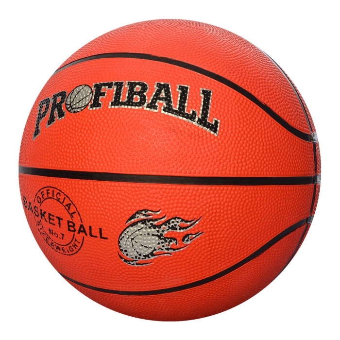 М'яч баскетбольний PROFIBALL розмір7, гума, 8 панелей, малюнок-друк, 510г /40/