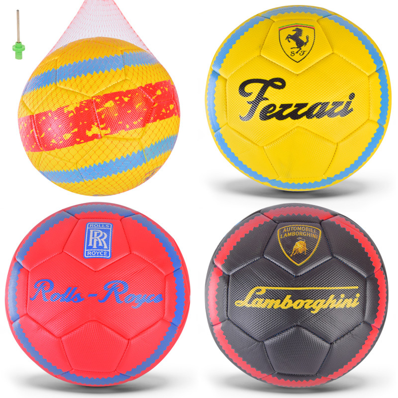 М'яч футбольний  № 5, TPU, 330 грам, MIX 3 кольори, сітка + голка /30/