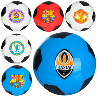 М'яч дитячий 8,5 дюймів, одностікерний, ПВХ, 60-65г, 5 видів (футб.клуб), у п/е /120/ М'яч дитячий 8,5 дюймів, одностікерний, ПВХ, 60-65г, 5 видів (футб.клуб), у п/е /120/