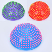 М'яч масажний для йоги/фітнесу, півсфера, 16см, 3 види, у п/е, 16-16-8см /30/
