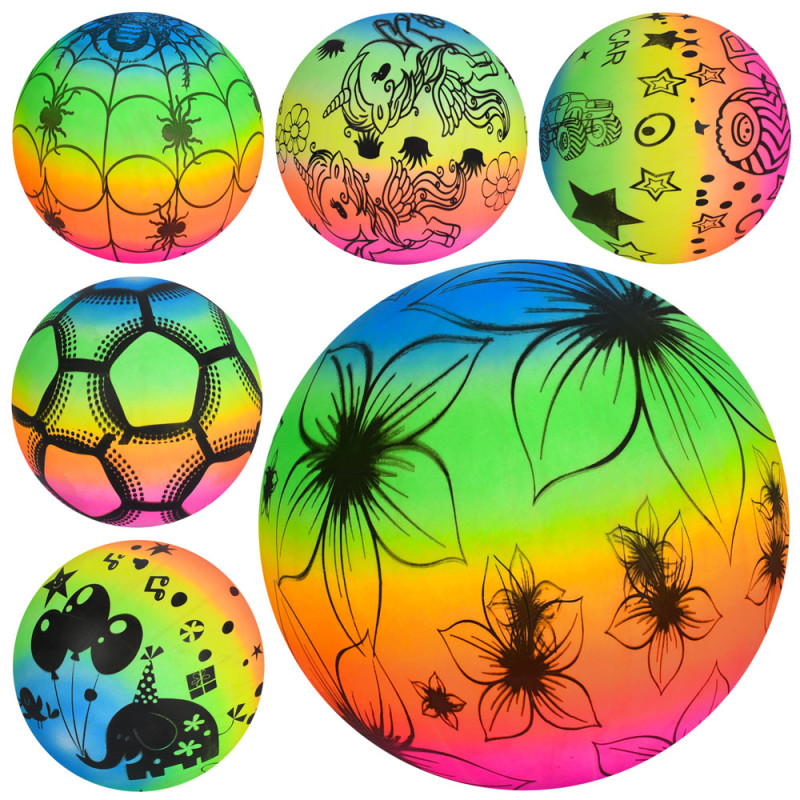 М'яч дитячий 9 дюймів, 57-60г, мікс видів /120/