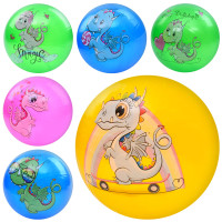 М'яч дитячий 9 дюймів, ПВХ, 57-63г, 5кольорів, 6видів, /24/240/10шт в п/е