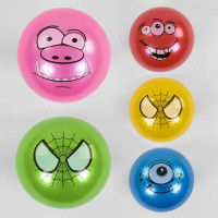 М'яч гумовий 5 видів, вага 60 грамів, діаметр 17см /300/