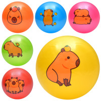М'яч дитячий 9 дюймів, 60г, 6 видів (капібара) / 6 кольорів /120/