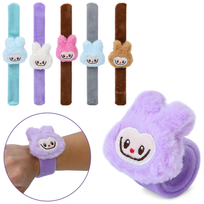 Браслет LBB, 24см, фігурка/монстр 6см, плюш, 6 кольорів, у п/е 10-24-3см /400/