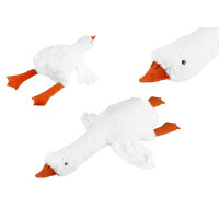 М'яка іграшка Гусак (подушка обіймашка) 130 см  білий, травка