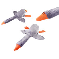 М'яка іграшка Гусак (подушка обіймашка) 130 см  сірий, травка