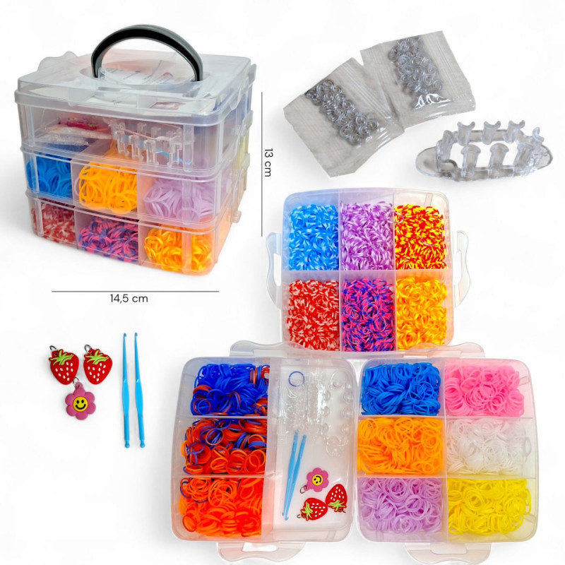 Набір гумок 3-ярусний для плетіння 035-34