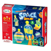 Набір для творчості  4 кольори, глітер, світиться у темряві, інструменти, 4 пляшечки, в кор. 27*5*23 см