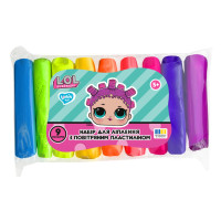 Набір для ліплення з повітряним пластиліном L.O.L. Surprise! TM 9 кольорів неон ТМ Lovin /20/