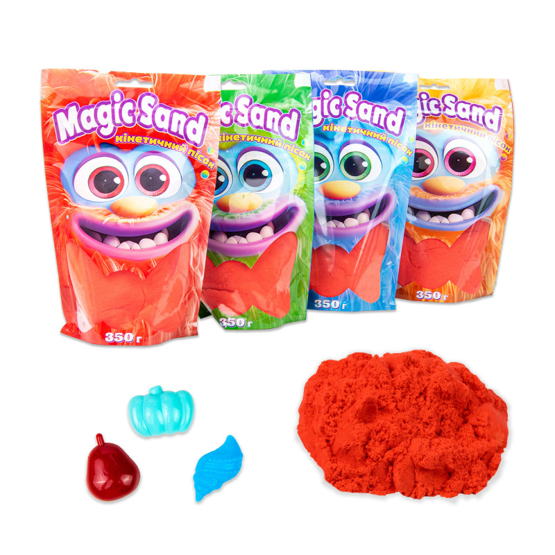 Кінетичний пісок Magic sand в пакеті 39402-6 червоний, 0,350 кг Стратег /40/
