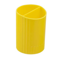Стакан для письмового приладдя  SFERIK круглий на два відділення, жовтий /24/