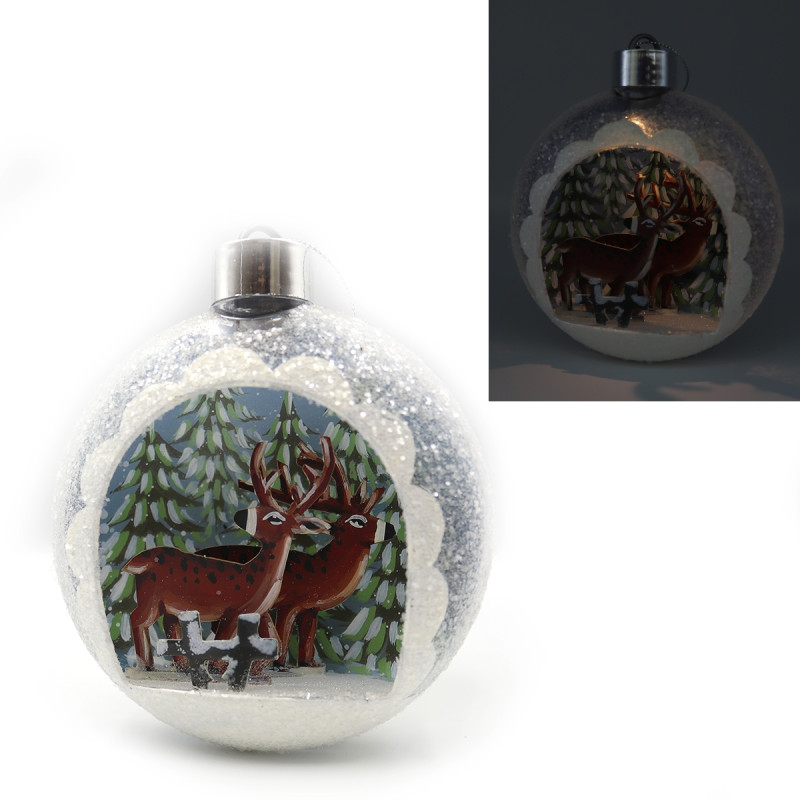 Елочный шар LED 3D картинка 