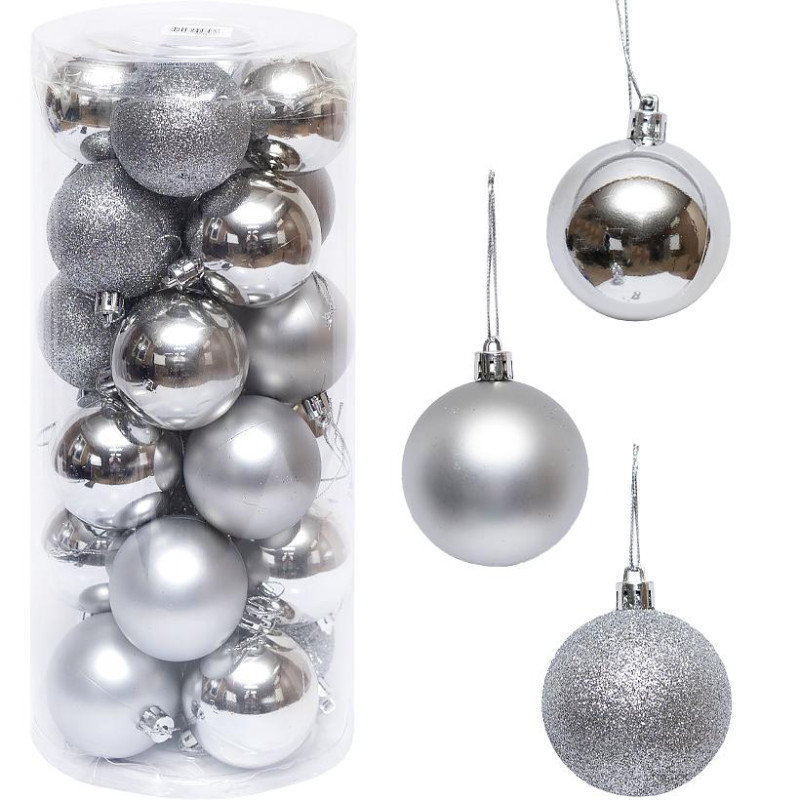 Набір кульок 24 штуки D6см Набір кульок 24 штуки D6см