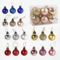 Новорічні прикраси 6 видів, кульки, D=3 см, у слюді, МІКС ВИДІВ /900/ Новорічні прикраси 6 видів, кульки, D=3 см, у слюді, МІКС ВИДІВ /900/