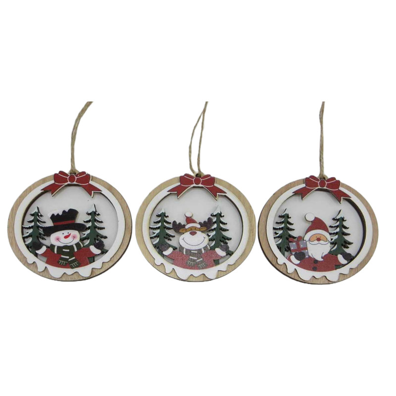 Підвіска новорічна дерев'яна  