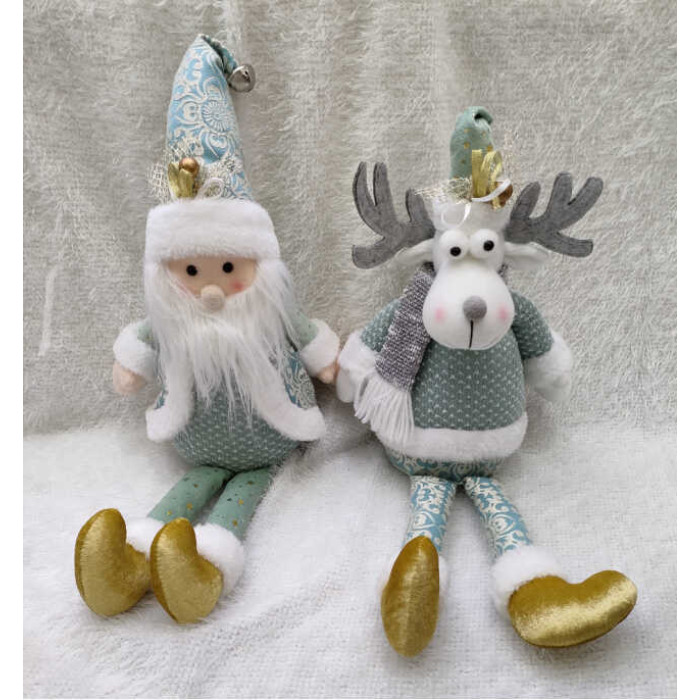 Новорічна декоративна іграшка 2 види, сидяча, висота 52 см, у  п/е /48/