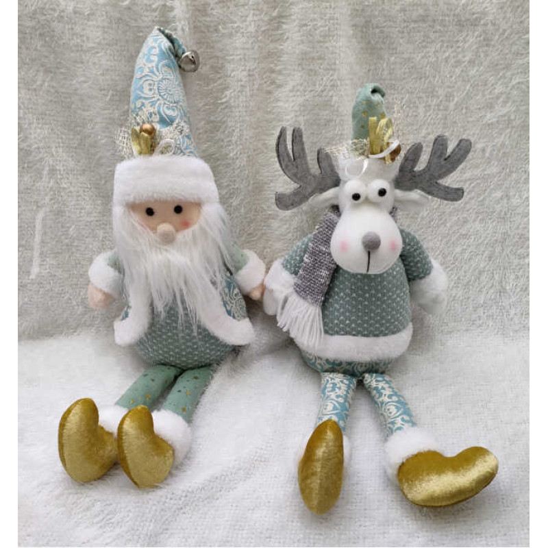 Новорічна декоративна іграшка 2 види, сидяча, висота 52 см, у  п/е /48/