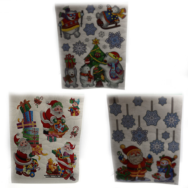 Наклейки/окон силикон с глиттером 