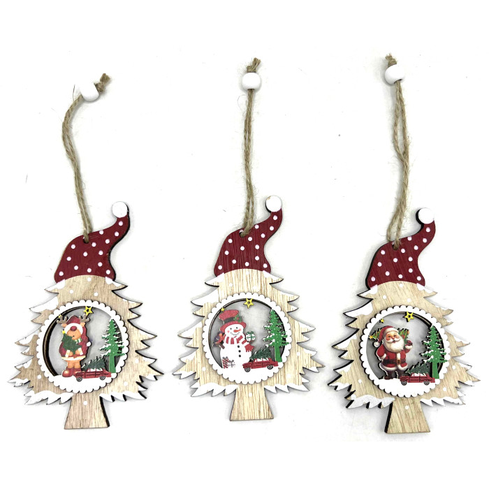 Підвіска новорічна дерев'яна 