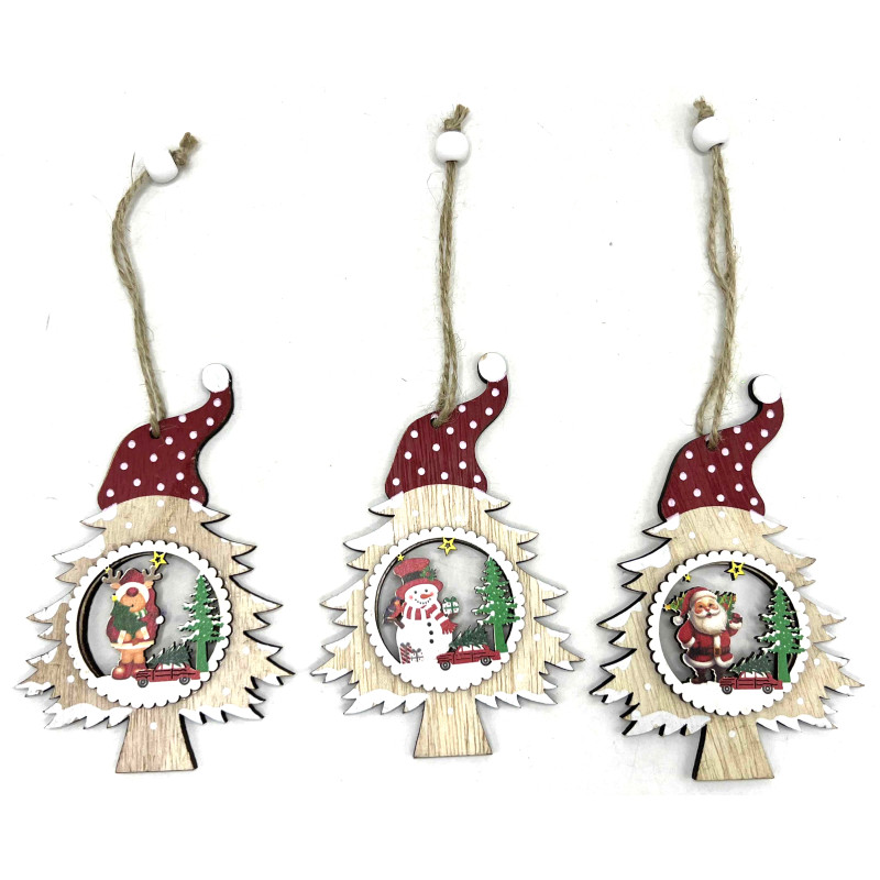 Підвіска новорічна дерев'яна 