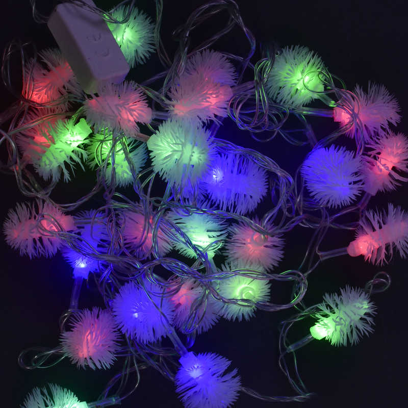 Гірлянда світлодіодна довжина 5 метрів, 28 ламп., від мережі 220 В, кольорова, у п/е /100/