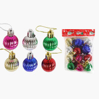 Новорічні прикраси 12 штук, кульки, D=3 см, у п/е /450/ Новорічні прикраси 12 штук, кульки, D=3 см, у п/е /450/