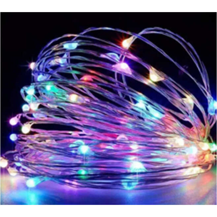 Гірлянда світлодіодна, 20м, на батарейках, біле світло, у кор. /100/